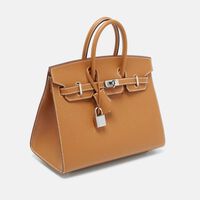 Leather Two Rolled Handles Bag