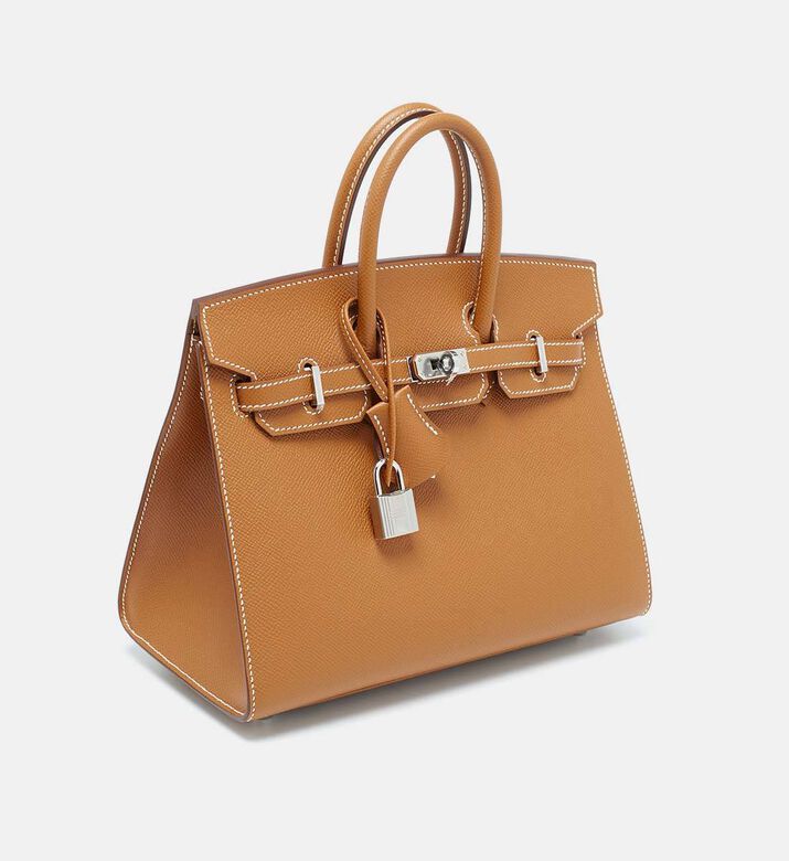 Leather Two Rolled Handles Bag