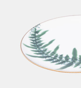 Home Deco and More Coupe Leaf Print Porcelain Plate 4-piece Set - 27.31 Cm, Packshot View