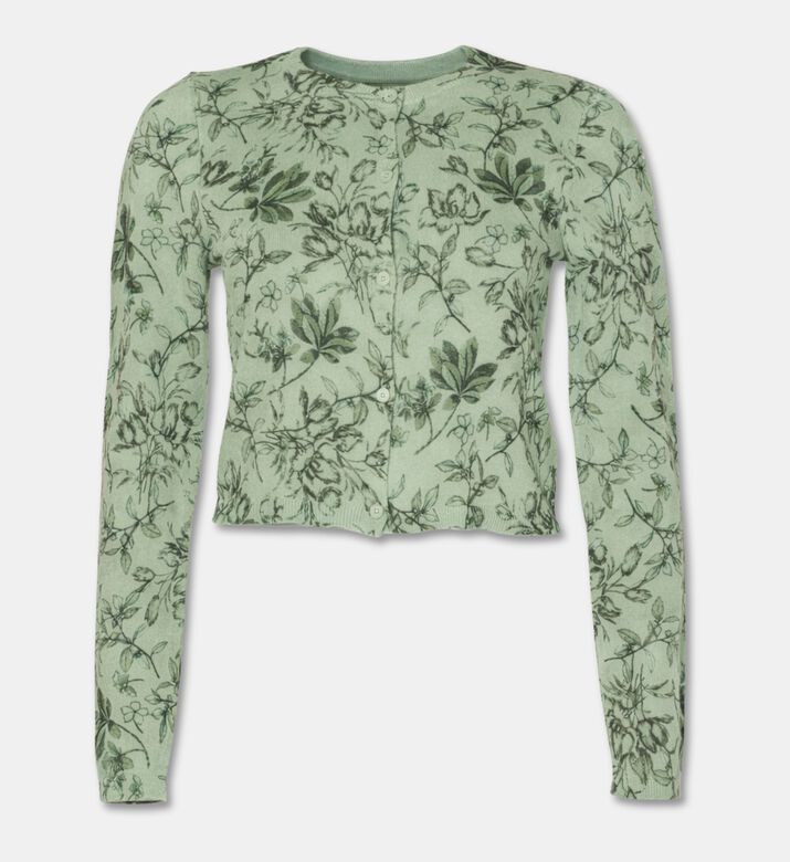 Alice and Olivia Floral Cropped Cardigan, Packshot View