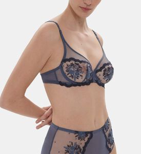 Floral-embroidery Full Coverage Plunge Bra Floral-embroidery Full Coverage Plunge Bra