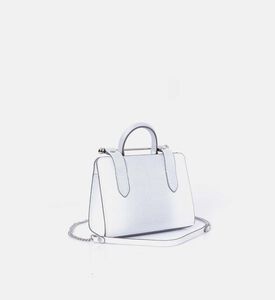 Strathberry Nano Chain Strap Tote Bag, Silver, Packshot View