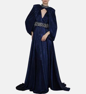 Open Sleeves Lame Dress