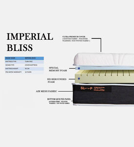 Home Deco and More Imperial Bliss Posturepedic Mattress, White, 160x200-cm, Packshot View