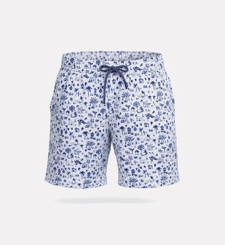 Hackett London Island Abstract-print Drawstring Closure Shorts, Packshot View