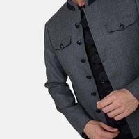 Wool Long-sleeve High Neck Jacket