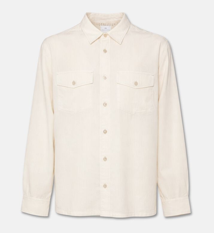 Paul Smith Button-flap Pockets Shirt, Off-white, Xl, Packshot View
