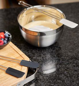 Roesle Silicone Spatula Long Handle, White, Packshot View