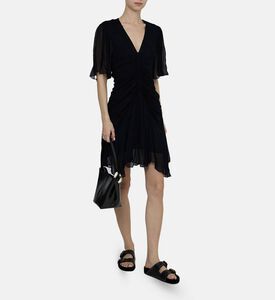 فستان فيفيان موسلين قصير مطبوع