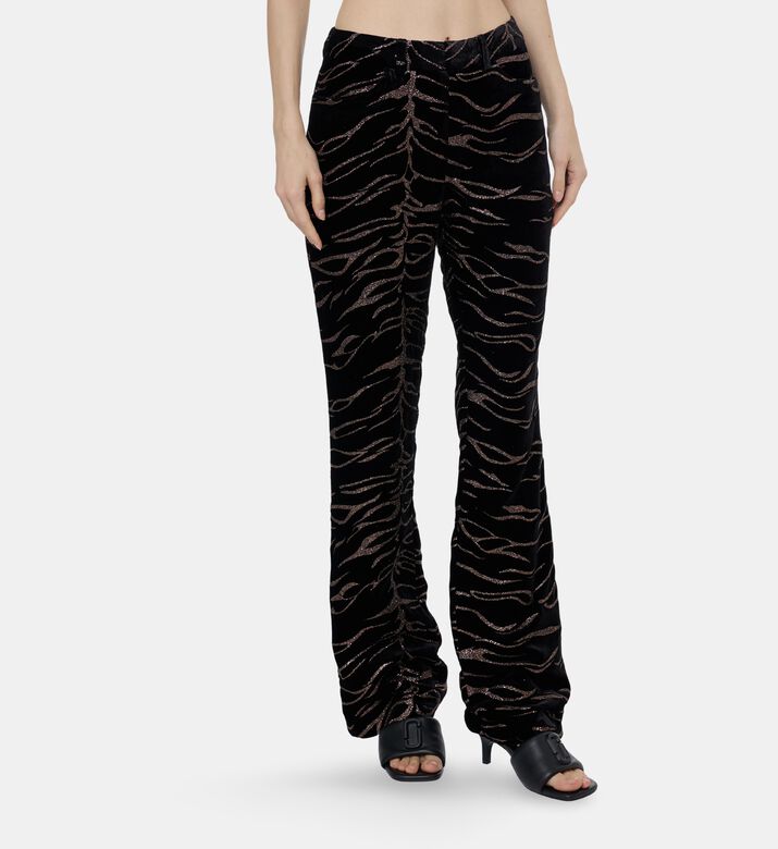 Zadig et Voltaire Glitter-print Flared Pants, Model View