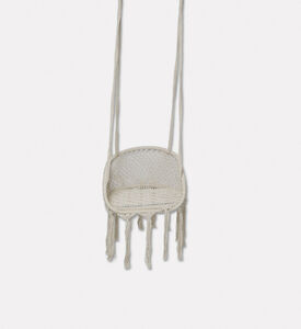 Home Deco and More Tula Natural Cotton Cord Swing Chair, Packshot View