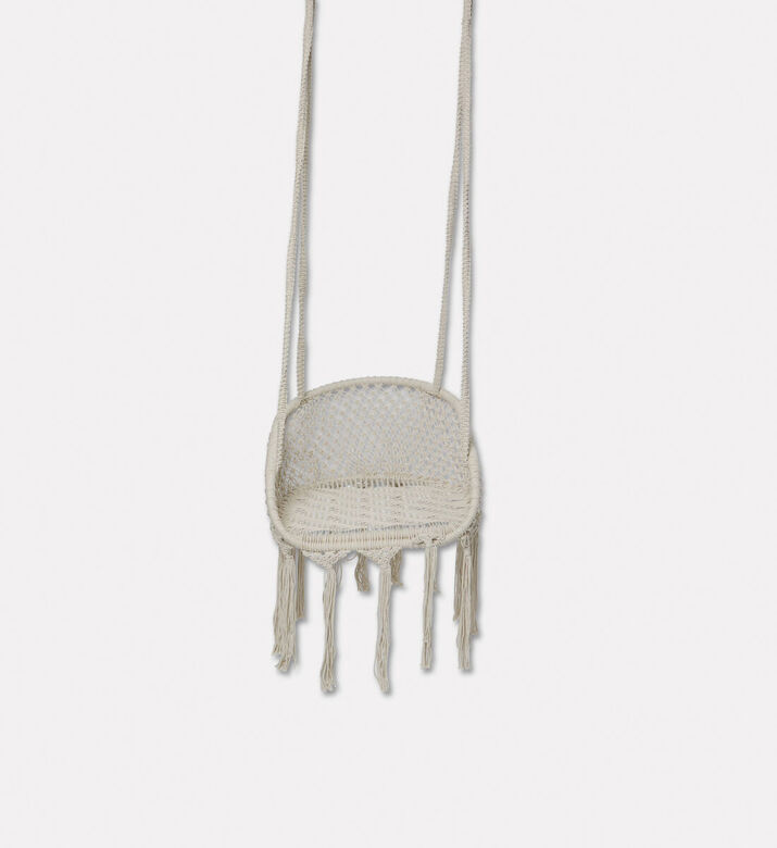 Home Deco and More Tula Natural Cotton Cord Swing Chair, Packshot View