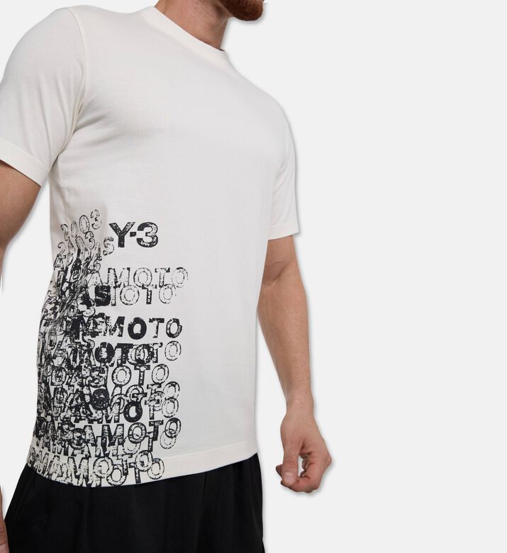 Y-3 Logo-print Crewneck T-shirt, Model View