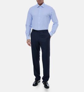 قميص مخطط بصف أزرار