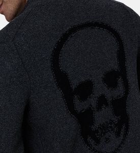 Skull Detail High-neck Cardigan