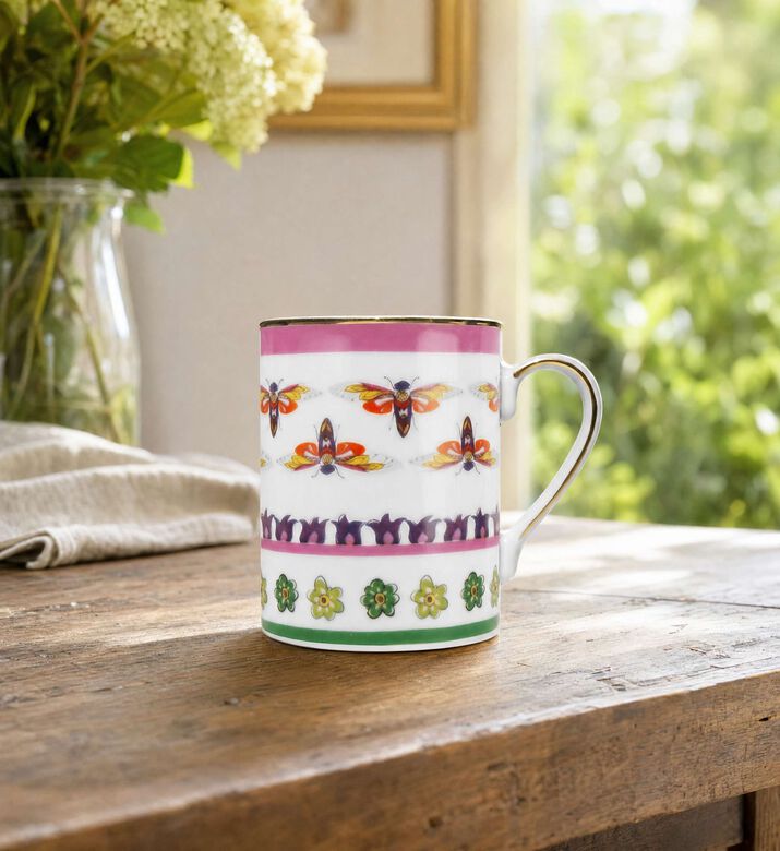 Baci Milano Amazzonia Dragonfly Porcelain Mug, Model View