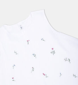 بلوزة شيفون للبنات الصغيرات بنقشة أزهار