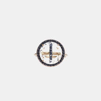 Topaz Black 18k Gold Spinel Ring
