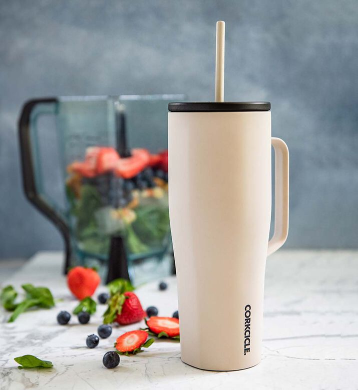 كوب سيليكون بقشّة سيليكون كبير - 887 مل كوب سيليكون بقشّة سيليكون كبير - 887 مل