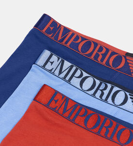 Contrasted Logo-waist 3-piece Boxers Set