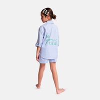 Beyoutiful Striped Shirt Shorts Set