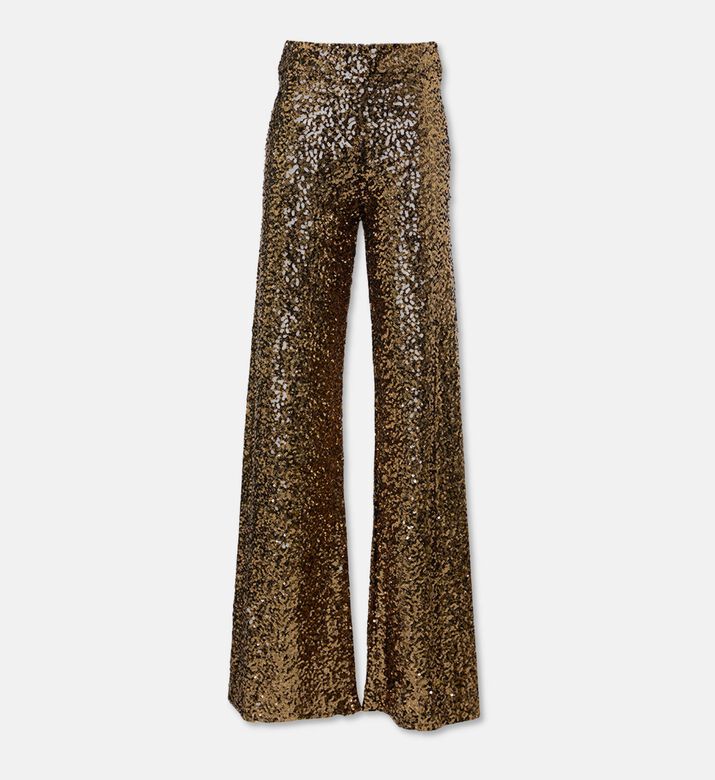 Alice and Olivia Athena Sequin-embellished Wide-leg Trousers, Packshot View
