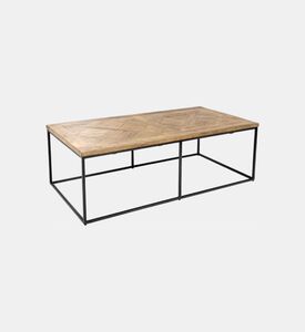 طاولة القهوة بارق بأرجل أنبوبية مربعة