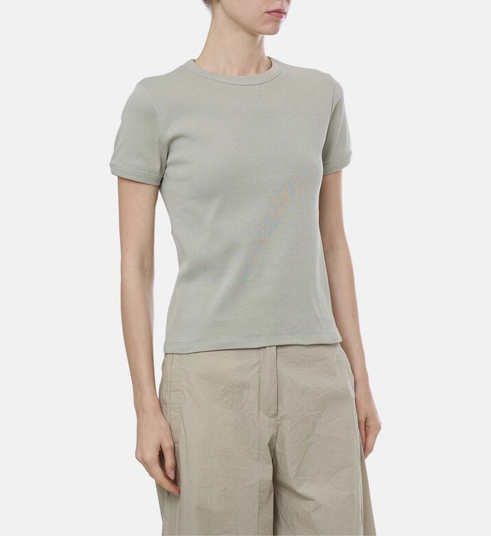 Aristide Logo-embroidery Ribbed T-shirt