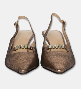 Baldinini Metallic Slingback Kitten Heels, Packshot View