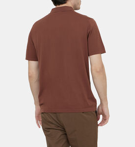 تيشيرت بولو قطن محبوك بأزرار