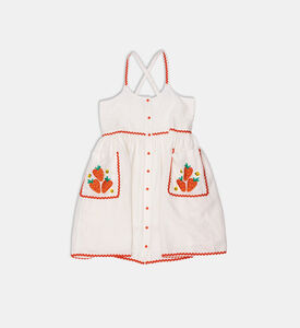 Embroidered Strawberry Dress