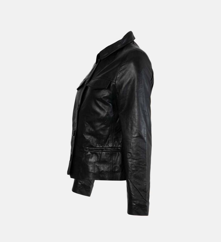 Liam Leather Fitted-cut Jacket Liam Leather Fitted-cut Jacket