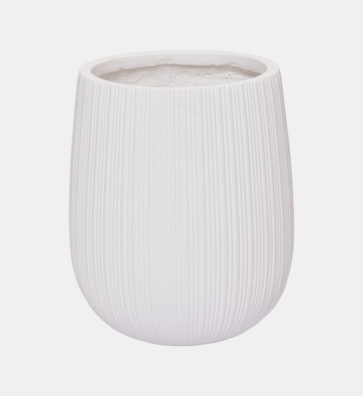 Fiber Clay Ribbed Planter Fiber Clay Ribbed Planter