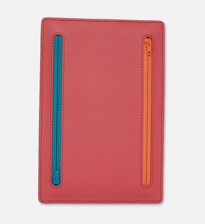 Le Marais 101 Contrasting Zippers Rectangular Organizer, Red, Packshot View
