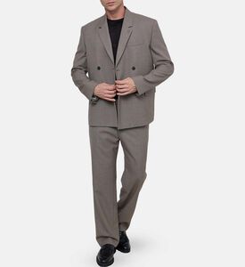 Wool Double-breasted Suit Jacket