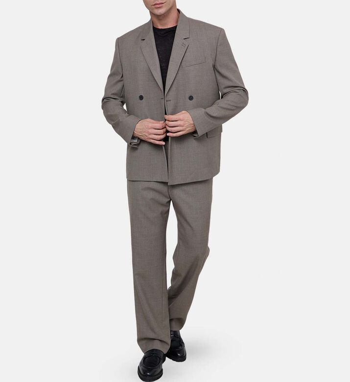 Wool Double-breasted Suit Jacket