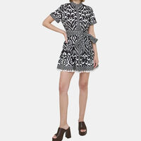 Abstract Printed Mini Dress