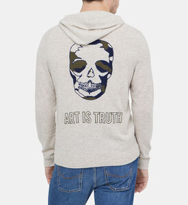 Skull Wool-blend Knitted Hoodie