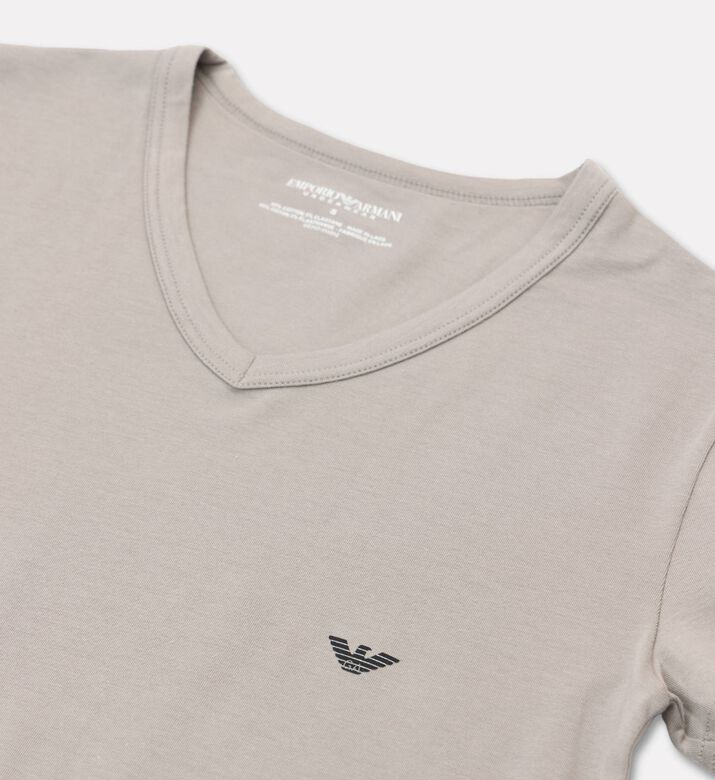 Emporio Armani Slim-fit V-neck T-shirt, Black, S, Packshot View