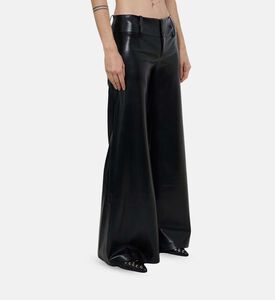 Alice and Olivia Faux Leather Wide-leg Pants, Model View