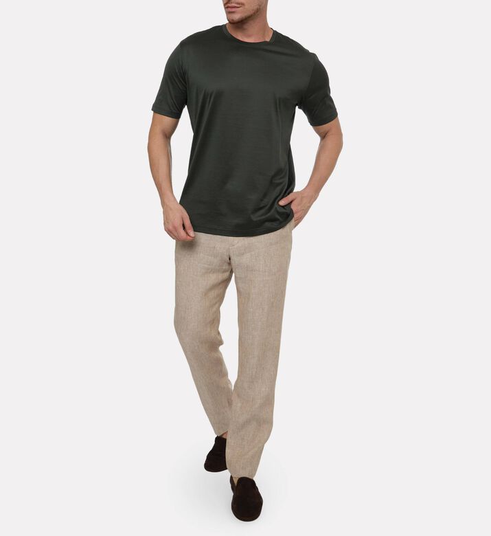 Corneliani Cotton Jersey T-shirt, Green, 56, Model View