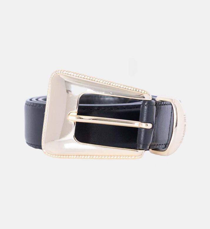 Engraved Logo-detail Metal Loop Belt
