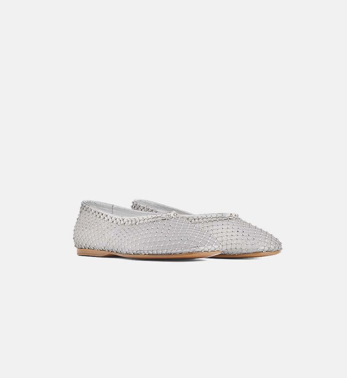 Rhinestones-embellished Ballet Flats