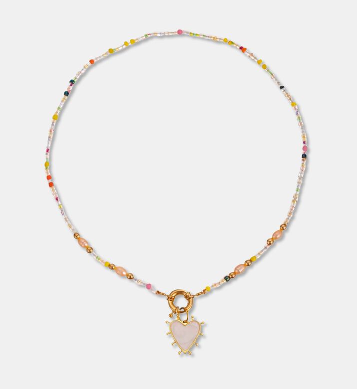 My Little Thieves Necklace White Heart, Packshot View