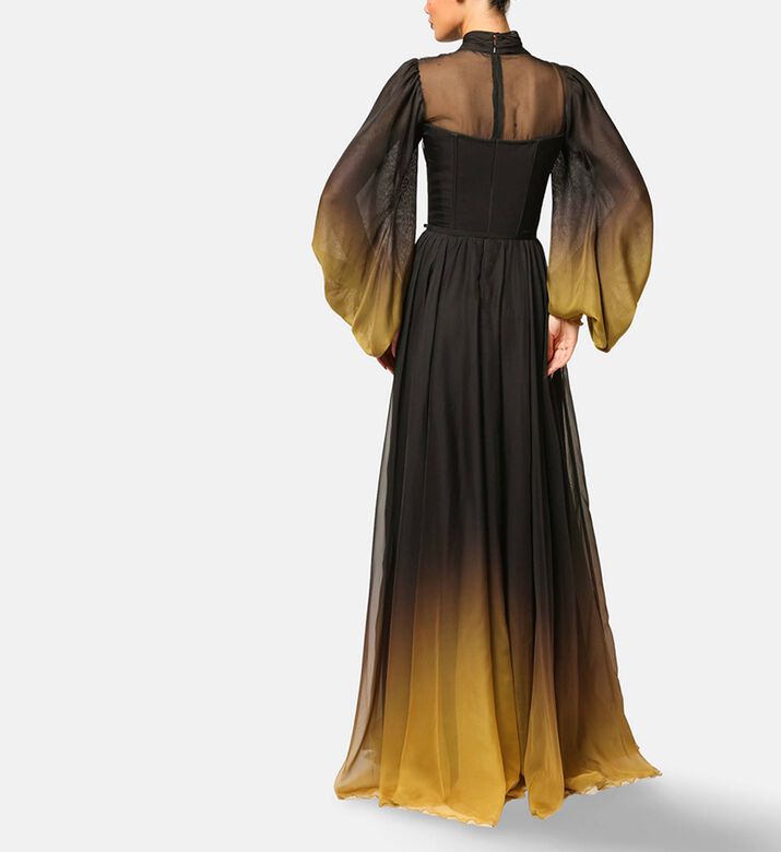 Zeena Zaki Dress Long, Black, Xl, Model View