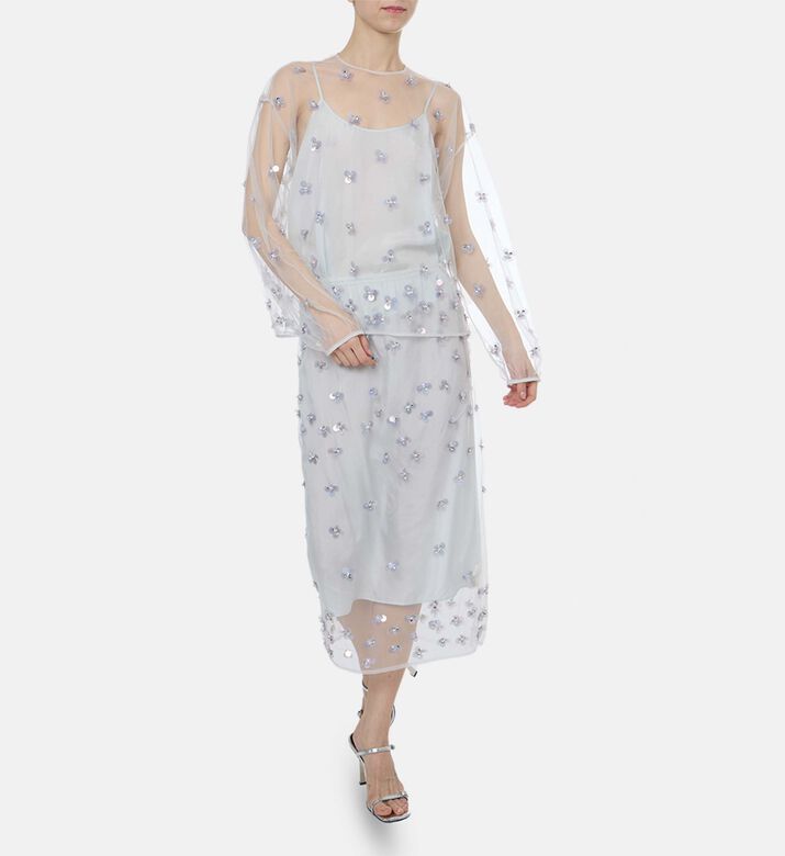 Forte-Forte All-over Floral Sequined Shirt, Model View