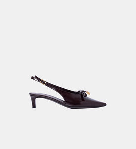 Roberto Festa Pointed-toe Slingback Heels, Brown, Eu-38.5, Packshot View