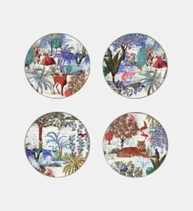 Gien Porcelain Logo Print Canape Plate, 17-cm, Packshot View