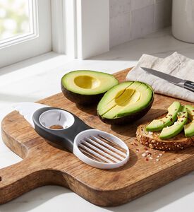 Oxo Plastic 3in1 Avocado Slicer, Model View