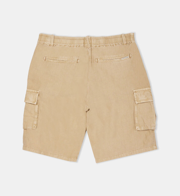Cotton Linen Cargo Shorts